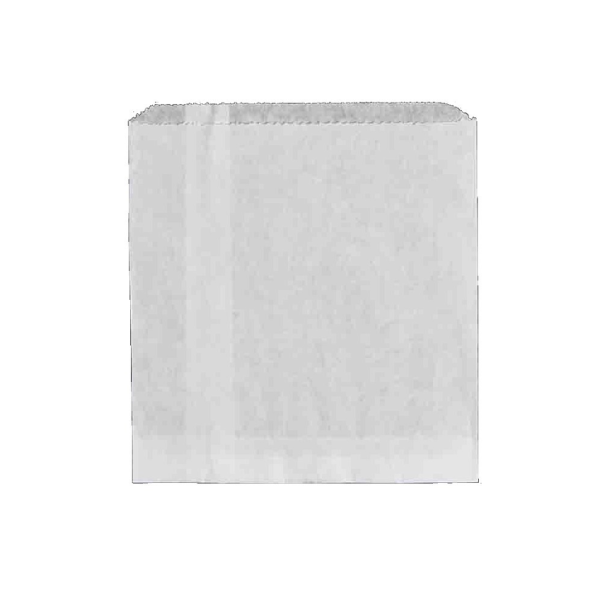 5 X 5 INCH WHITE GREASEPROOF CHIP BAG